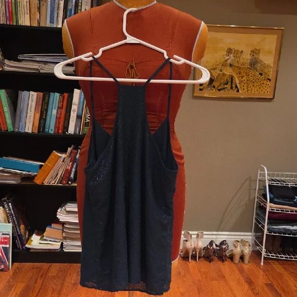 Smart Set Deep Green Sequin Racerback Cami Top - Picture 5 of 6